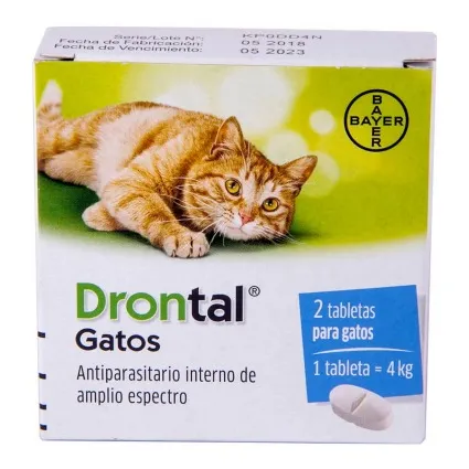 Drontal Gatos 2tab Antiparasitario Para Gatos 