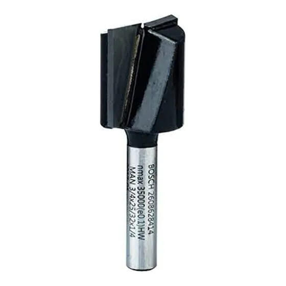 Fresa Recta 2 Filos  1/4   25/32  3/4 Hm/ct Marca Bosch