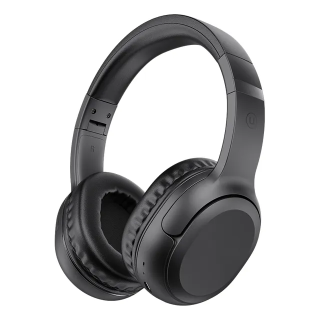 Audifonos Inalambricos Headset Bluetooth Usams Yg23 Ligeros Color Negro
