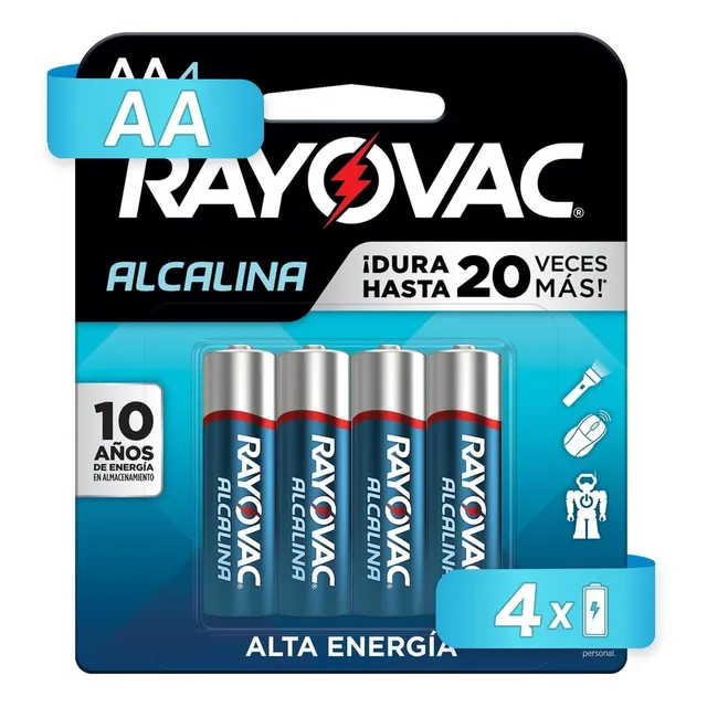 Pila Rayovac Alcalina Aa Con 4 Unidades 1.5v 815 4la