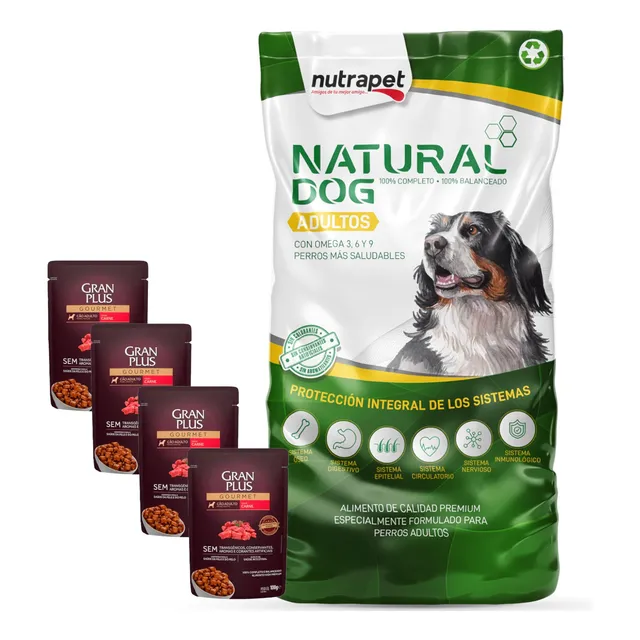 Comida Perro Natural Dog Adulto 22kg + Envío Gratis!