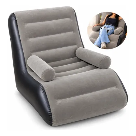 Sofá Poltrona Ultra Lounge Inflável Para Diversos Ambientes Marrom