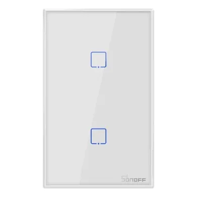 Interruptor Smart 2 Canal Blanco Wifi + Rf T2us2c Sonoff