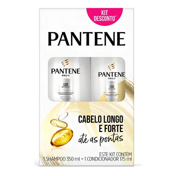 Kit Pantene Liso Extremo Shampoo 350ml + Condicionador 175ml