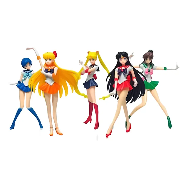Kit De 5 Figuras De Sailor Moon Juguetes Muñecos Anime