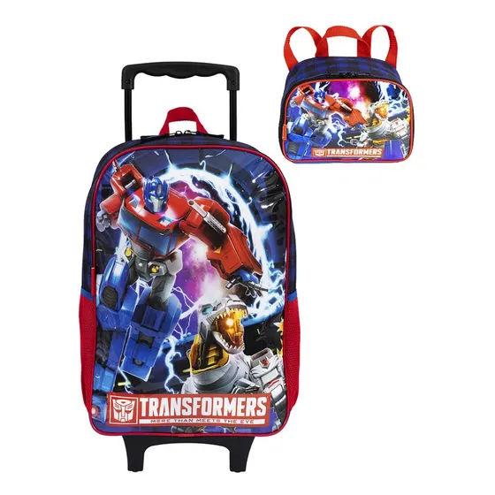 Mochila Rodinha Lanheira Sestini Transformers Optimus Cor Azul