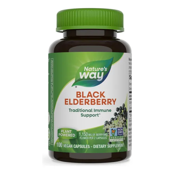 Suplemento Nature's Way Black Elderberry 100 Cápsulas