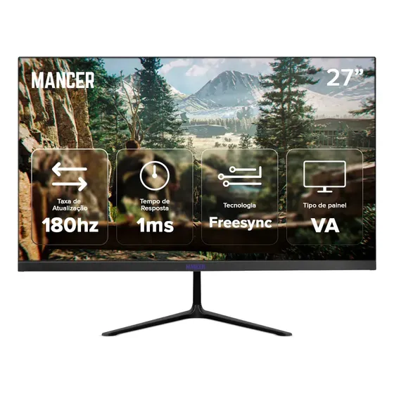 Tela Mancer 27 Polegadas Monitor Tela Curva | Mercado Livre