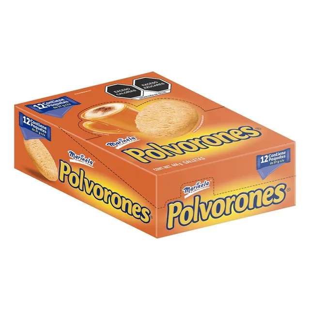 Galletas Polvorones Marinela 12 Paquetes Cont. Net. 444 Gr