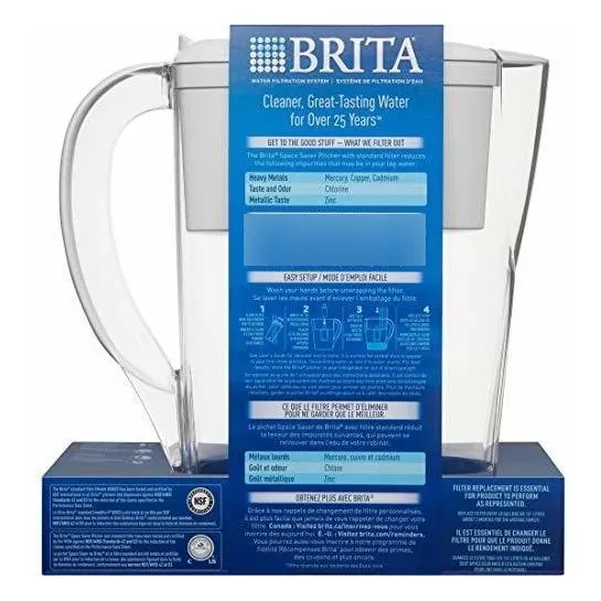 Jarra Filtro Agua Ahorradora Espacio 1 Blanco