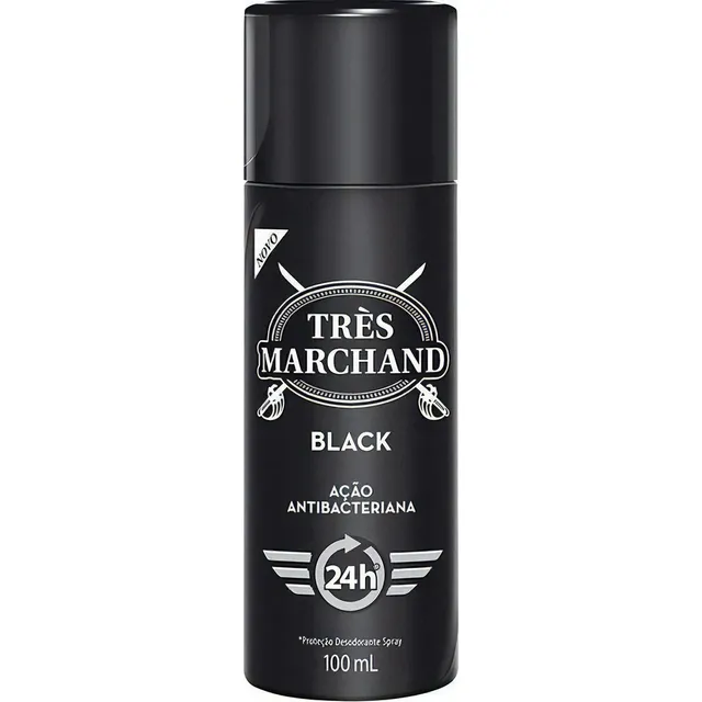 Desodorante Spray Très Marchand Masculino Black 100ml