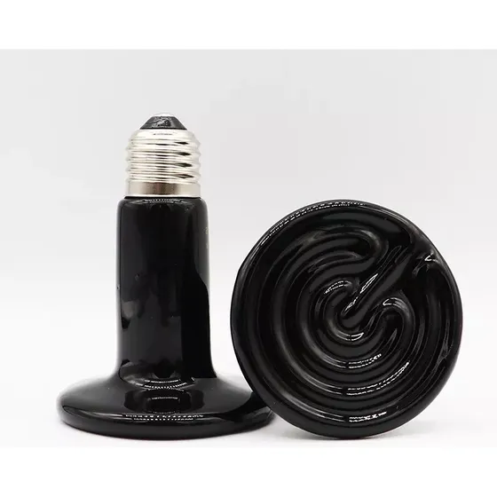 Bs 2 Foco Cerámica 100w Acuario Reptiles Luz Nocturna