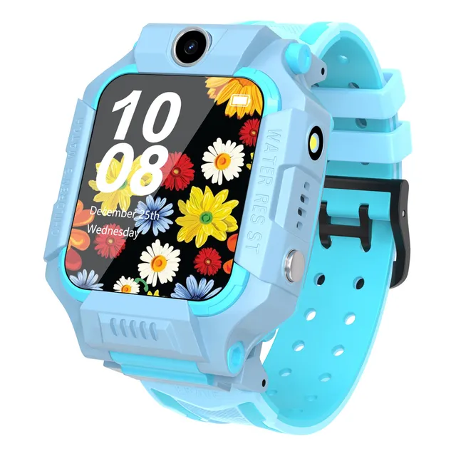 Hancdon Q19pro Kids Smartwatch Impermeable Sudor Posicionamiento Larga Duración Bluetooth Llamada Mensaje Notificación Android / Ios Color Celeste