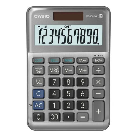 Ms100-fm Calculadora Casio Mini Escritorio Display Grande 10