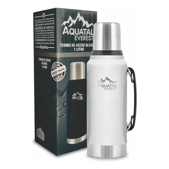 Termo Acero Bicapa - 1 Lt. - Aquatal Everest - El Mejor!!!