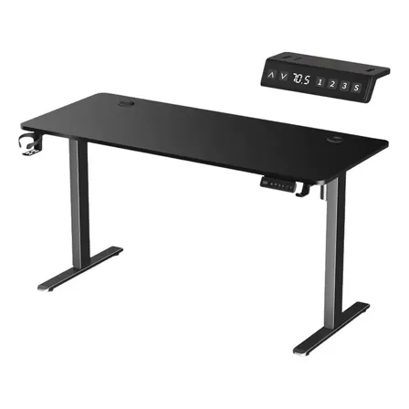 Mesa Ergonômica Gamer E Escritorio Ajuste De Altura Elétrico E Memória Highload Com Tampo 140x60cm, Suporte pa
