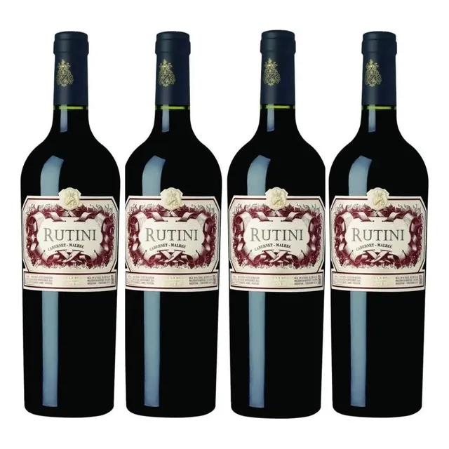 Vinho Argentino Rutini Cabernet Sauvignon Malbec 750ml -4un