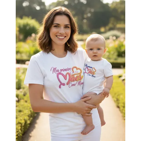 Kit Tal Mãe Tal Filho Blusa Body Bebê Dia Das Mães Presente
