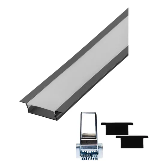 Perfil Led Embutir Slim 43x9mm 2,0 Metros P/ Área Externa