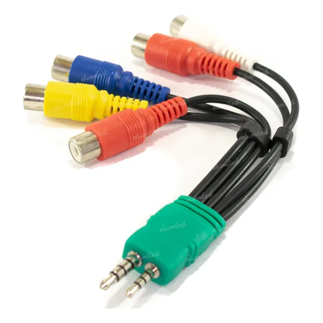 Cable Tv Lcd 2 Plug A Rca Rgb + Audio 15cm