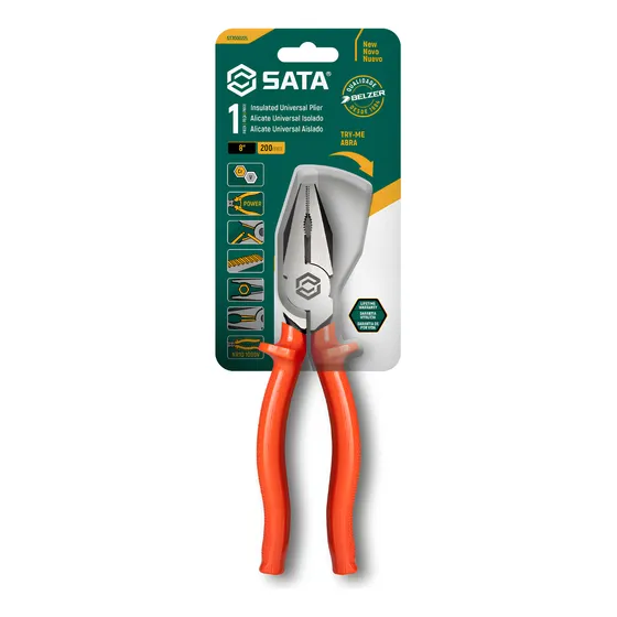 Alicate Universal Profissional Isolado De 8  St700022l Sata