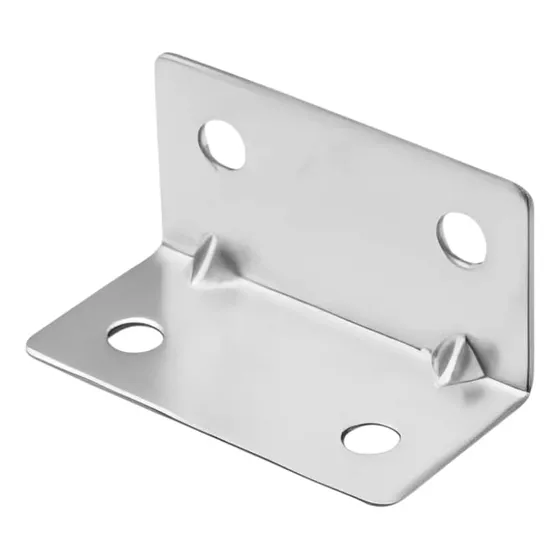 Soporte De Esquina Metálico Cromado 87x20x20x1.2mm  Hr-m5307