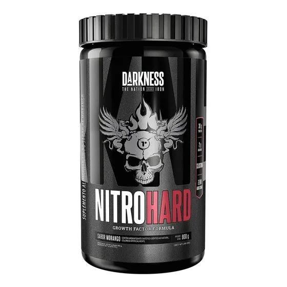 Whey Protein Darkness Nitrohard Morango 900g Pote