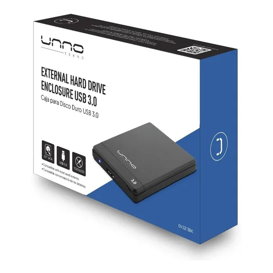 Case Para Disco Duro Unno Tekno Usb 3.0 En3213bk 