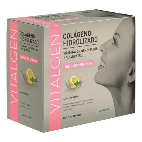 Vitalgen Colageno Hidrolizado Sobres Sabor Limonada X 15 U