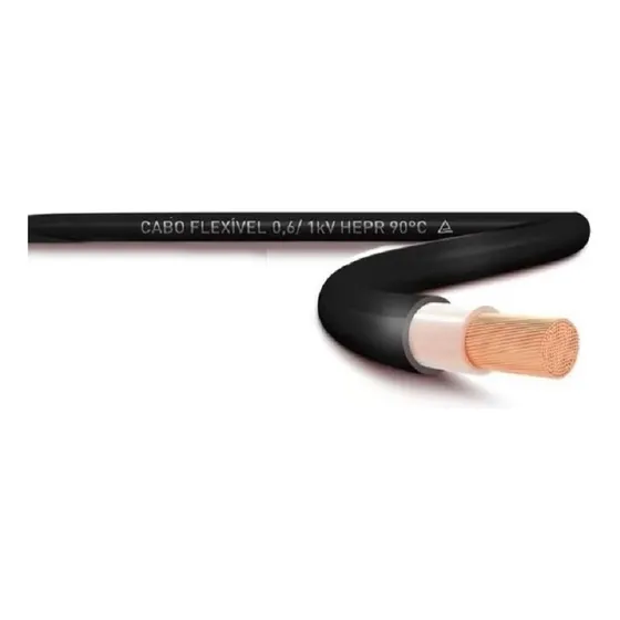 Cabo Hepr 10mm Preto Flexivel Sintenax 1kv Rcm 30 Metros 