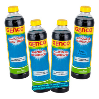 Kit 4 Algicida Manutenção Piscinas Genco Previne Algas Água Kit 4 Algicida Manutenção Piscinas Genco Previne Algas Água