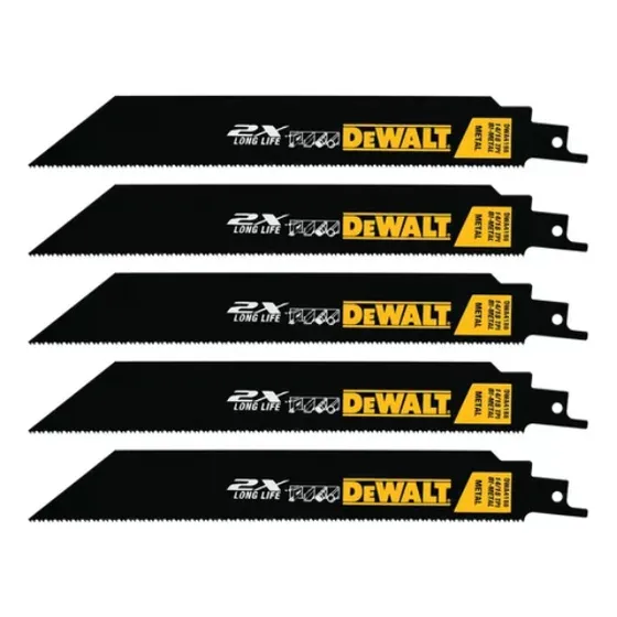 Set 5 Hojas De Sierra Sable Para metales Dewalt Dwa4188