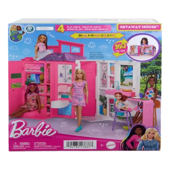 Casa De Barbie De 4 Areas De Juego