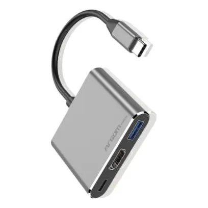 Hub Argom 3 En 1 Tipo C Hdmi Usb 3.0 Case Aluminum 0181 Acme