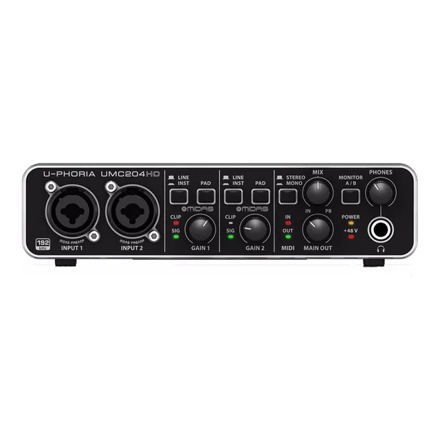 U-phoria Umc204hd Interfaz De Audio - Behringer Color Negro