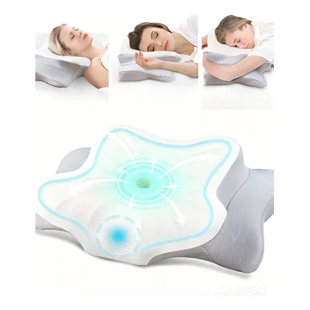 Travesseiro Cervical Ortopedico Anti-ronco E Apneia Cinza