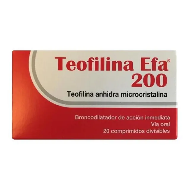 Teofilina  200 Mg 20 Comprimidos