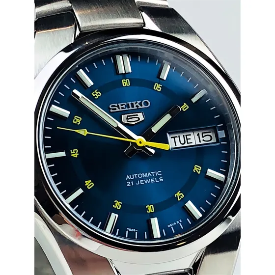 Relógio Seiko 5 Automático Snk615k1 21 Rubis Calendário Wr30