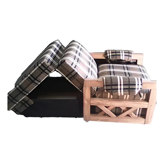 Sofà Cama De 1 Plaza C/brazo De Madera