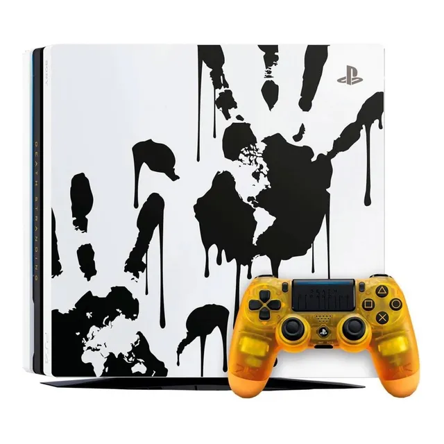 Sony PlayStation 4 Pro 1TB Death Stranding Limited Edition color blanco y negro - Excelente (Reacondicionado)