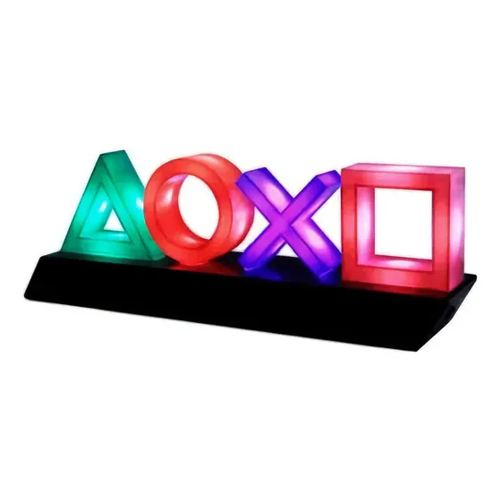 Lampara LED Decorativa Playstation Iconos Luz Ambiental Escritorio Luz De Noche Plástico