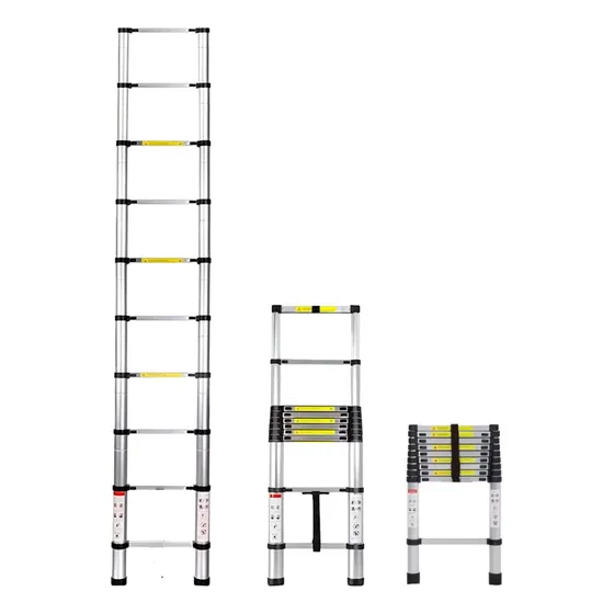 Escalera Telescópica 3.8 Metros Retráctil Aluminio Plegable Foreman