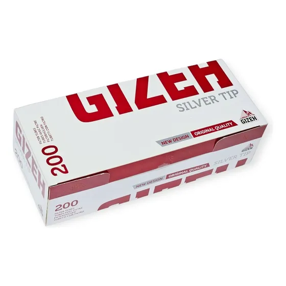 Tubos Gizeh 200 Unidades Silver Tips Armar Caja De Tubos 