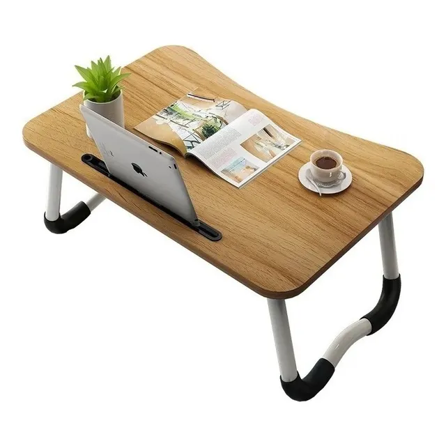 Mesa Cama Plegable Portátil Ranura Tablet Y Celular