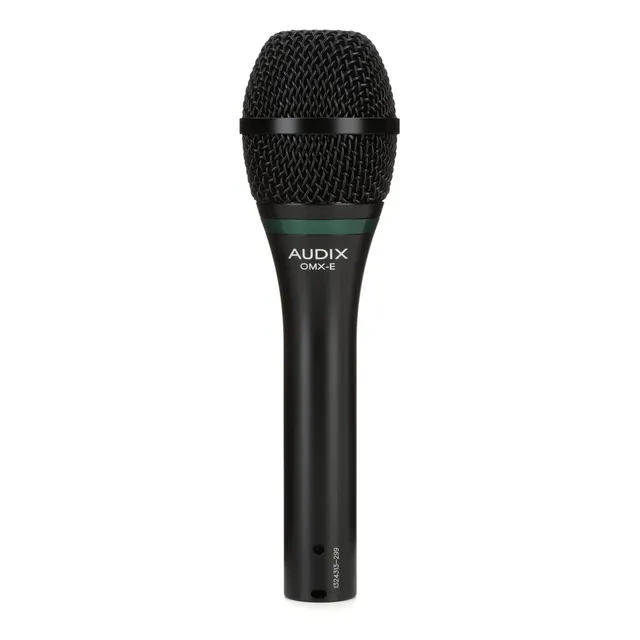 Micrófono vocal cardioide dinámico Audix OMX-e, negro, alto de