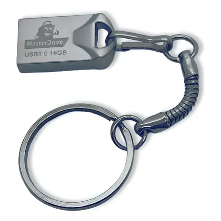 50 Mini Pendrive 16gb Usb 2.0 Masterdrive Original Atacado Prateado Md