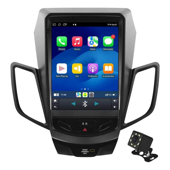 Estéreo Vertical 4+64g Para Ford Fiesta 2009-2016 4k Wifi6
