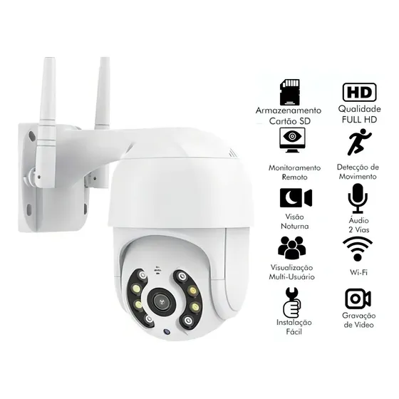 Câmera A8 Prova Dágua Full Hd Infravermelho Zoom 4x Icsee Mestri