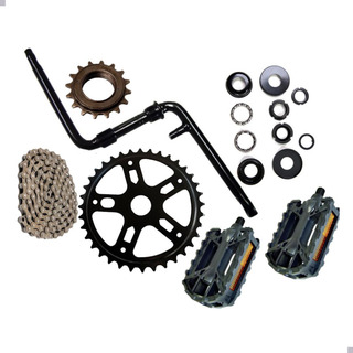Pedivela Monobloco+ Coroa+ Pedal+ Corrente+ Catraca+ Central Pedivela Monobloco+ Coroa+ Pedal+ Corrente+ Catraca+ Central