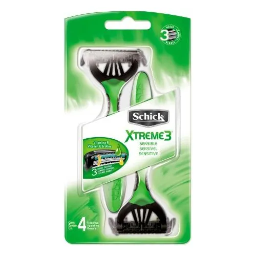 Afeitadora Schick Xtreme Piel Sensible 4x3 Unidades